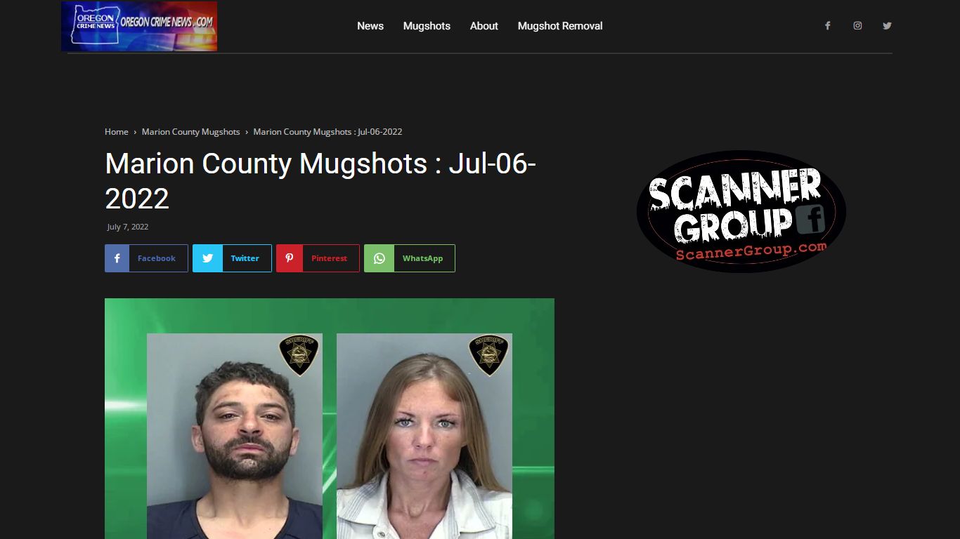 Marion County Mugshots : Jul-06-2022 - Oregon Crime News